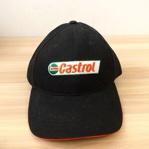 Castrol Oil Racing Strapback Hat Black Baseball Cap Retro Y2K Motorsport HELM